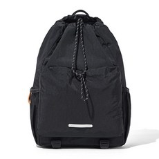 波斯丹頓 輕便束口抽繩運動登山背包, 黑色