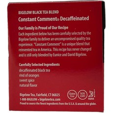 YCNO KOMBOFAN (2팩) Bigelow 홍차 일정한 코멘트 디카페인 함유 각 20개 (총 40개), YCNO KOMBOFAN (2팩) Bigelow 홍차,