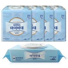 크리넥스 마이비데 물티슈 캡형 46매 4입X4팩(총16팩), 4개