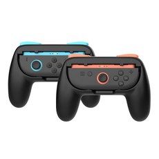 DOBE Switch Joy-Con 握把方向盤套件 人體工學賽車遊戲控制器, 1個, 手柄-黑藍＋黑橙, 黑藍＋黑橙, TNS-4026