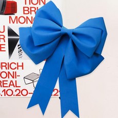 대왕리본 웨딩카 장식 대형리본 기념일 인간화환 파티장식 에바폼 리본장식 DIY 풀세트, H. 라이트 블루 -대형 75cm