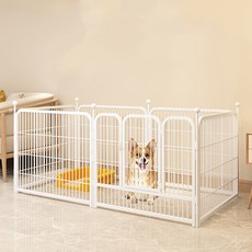 Fowod 강아지 울타리 반려동물 사각케이지 대형 개우리 울타리, 1개, 흰색