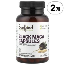 썬푸드 블랙 마카 Sunfood Black Maca 800 mg 90정, 2개