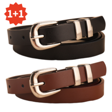 심플리윤 여성 얇은 가죽 벨트 청바지 원피스 슬림 허리띠