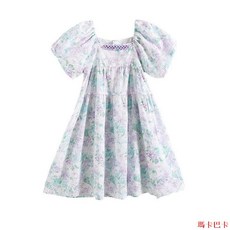 女童夏季田園碎花連衣裙 清倉特價 時髦洋氣公主裙
