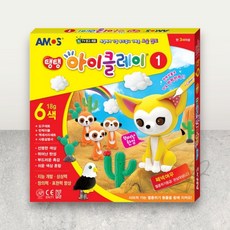 베스트피플 탱탱 아이클레이18G 6색 재미있는찰흙놀이, 흰색,노랑,빨강,파랑,초록,검정, 18g, 6개