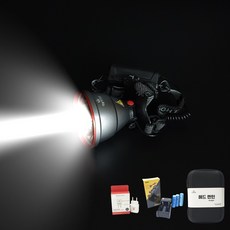 [G상품연구소] H4 LED헤드랜턴 초경량 235G 12000루멘 등산 캠핑 기본파우치 5핀충전기제공, 풀세트[본품+18650충전지3개+2구충전기], 1세트