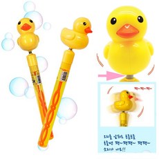 [탑프로모션]세주 아이러브덕 오리 스틱버블 비눗방울 버블건, 혼합, 1개