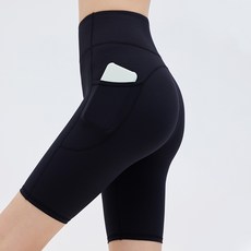 QUEEN YOGA瑜伽帶兜運動短褲高腰緊身騎行褲健身褲