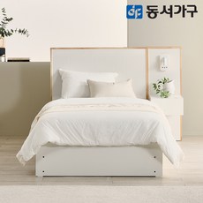 동서가구 미휴 LED 호텔형 수납침대 SS + 협탁1EA 프레임 DF645203, 화이트