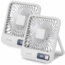 Hyades 미니 무선 핸드 탁상겸용 선풍기 Q3 1+1, 화이트+화이트