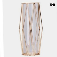 와이어 화병 L 샴페인골드 유리화병 투명화병