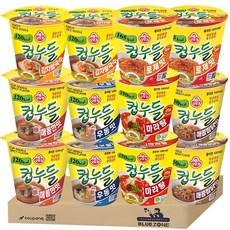 [블루존] 오뚜기 컵누들 6종 12개입 세트(매콤2+우동2+김치쌀국수2+마라탕2+매콤찜닭2+로제2), 1세트