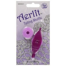 핸디 핸즈 에어릿 태팅 셔틀 2개의 보빈 포함 SHH431 Handy Hands Aerlit Tatting Shuttle with 2 bobbins SHH431 Boysenbe, 1개