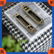 AT可開統編 移門鎖 推拉門廚房衛生間室內臥室移門滑門書房陽臺移動門鎖, 黃古銅,方形, 1個