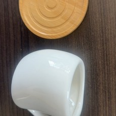簡約陶瓷咖啡杯碟套裝 竹架杯墊 耐熱水杯, 單杯單墊,默認, 1個