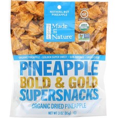 Made In Nature 메이드인네이처 파인애플 드라이드 앤 언설퍼드, 85g, 2개