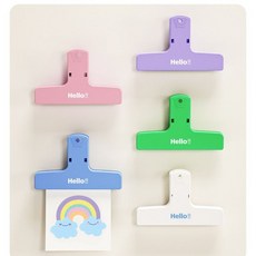 베리본 냉장고 자석 메모 집게 클립, 5개 한세트