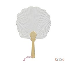 종이 꽃부채 미니 휴대용 접이식 부채 1개입 파티 장식 DIY 꾸미기 선물