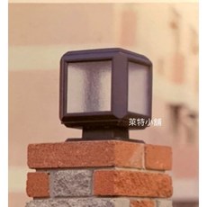 萊特小舖 戶外方型門柱燈, 詳見包裝, 黑色