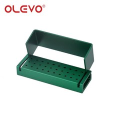 30 홀 치과 Burs 홀더 소독 블록 알루미늄 FG RA 버 보관 상자 청소 스탠드 Autoclavable Sterilizer Case, [06] Green