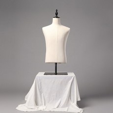 服裝模特道具男半身包佈人臺假人模特櫥窗展示陳列架人體模特架 服飾模特兒 假人模特兒 擺攤人檯模特兒 人形模特兒, 米白色麻布無手台式方板