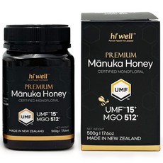 하이웰 뉴질랜드 프리미엄 마누카꿀 UMF15+ (MGO512+), 1개, 500g