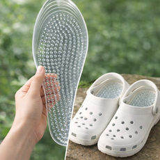 월드판다 크록스 깔창 투명 실리콘 마사지 지압 미끄럼 방지 기능성 스포츠