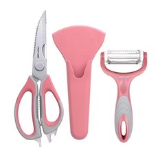 韓國NEOFLAM 廚房料理剪刀&削皮刀三件組 丹麥粉《WUZ屋子》, 1個