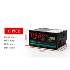 이중 출력 SSR 및 릴레이 CH102 CH402 CH702 CH902 2개의 릴레이 출력 LCD 디지털 PID 지능형 온도 컨트롤러48-240V AC, [05] CH502