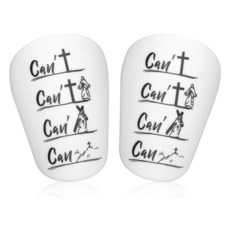 PBT & EVA 정강이 보호대 - 청소년 및 성인용 미니 축구 보호 가드 (블랙 2개) 119405, White