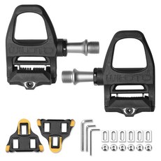 Wildto SPD-SL 로드 바이크 페달 - 시마노 펠로톤 밀봉 베어링과 호환되는 클립리스 자전거 1.4cm(9/16인치) 나일론 합성 소재 3볼트 클리트 포함 실내/실외