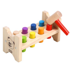 토도리브로 원목 곰돌이 망치놀이, COLOR MIX (컬러믹스), 8개