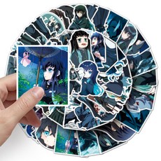 귀멸의 칼날 무이치로 방수 스티커 50조각 캐리어 아이패드 꾸미기 보드 폰꾸, 1팩