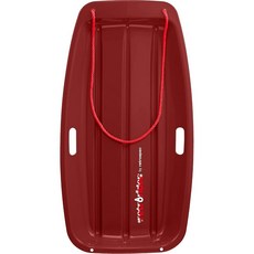 Retrospec Retrorider 어린이 및 성인용 플라스틱 눈썰매 - 터보건 스타일 풀 로프 내한성 구조 빠른 내리막 라이딩을 위한 단단한 바닥, 싱글, 35", 브르고뉴