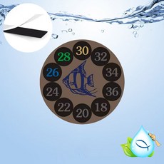 원형 스티커 온도계 어항 수족관 온도 수족관관상어용품, 1개