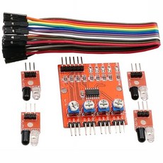 紅外線循跡感測器模組 - 適用於Arduino循跡小車機器人黑白線識別, 1個