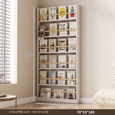 슬림 벽선반 책장 책꽂이 진열 수납 선반형 거실 침실 인테리어, 1단, Y_80cm 폭 4층 소나무