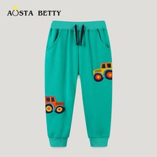 男童褲子 中小童 卡通刺繡 長褲 春秋新款
