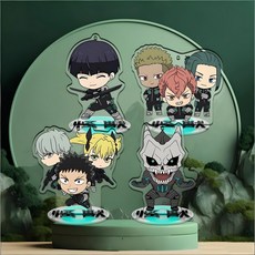 괴수8호 미니 아크릴 스탠드 9cm 캐릭터 굿즈 피규어 호시나 소우시로 아시로 미나, 1개, 검 들고 방긋 호시나 소우시로