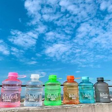 水杯超大容量網紅噸噸桶男女健身便攜防摔太空杯子戶外運動水壺, 1個, 1L, 0.65L 顏色隨機:1.5—2L(含)
