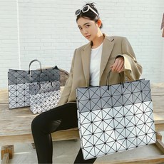 복장 선물 고급 쇼핑백 대 중 소 방수 손잡이 선물봉투 포장봉투 홀로그램 체크, 25개, 그레이