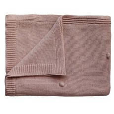 美國 Mushie 100%有機棉嬰兒針織蓋毯(80x100cm) 寶寶被 嬰兒毯 冷氣毯 送禮首選, Textured Dots Blush