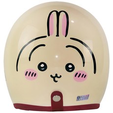 KK 吉伊卡哇-兔兔烏薩奇 內墨鏡 騎士帽 3/4罩 安全帽 贈防水長鏡片, 兔兔烏薩奇