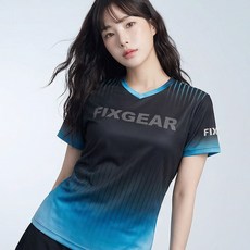 픽스기어 국내제작 여성 배드민턴복 탁구복 테니스복 기능성 반팔 티셔츠 흡한속건 단체복 브이넥 라운드넥 TSW-S30