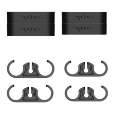 UpHere CPU 액체 쿨러 튜브 빗 8피스 세트 =튜브 직경 최대 11mm0.43인치/튜브 13mm0.51인치 4피스 블랙-CM508 133668, 블랙