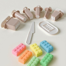 뚜뚜 모래놀이 장난감 클레이 몰드, 1개, 135g, 블럭&주사기 몰드 8종