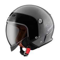 ZEUS 391 A28 月球帽 內墨鏡騎士帽 加長內墨鏡片 3/4罩安全帽, 水泥灰/銀