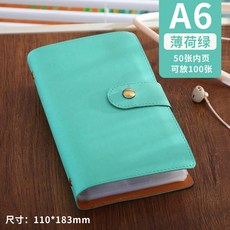 收納冊 現金紙幣冊 理財票據冊, 1個, 薄荷綠