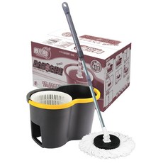 舞水痕黑金剛旋轉拖把組-手壓式 台灣製 可超取 現貨, 1個